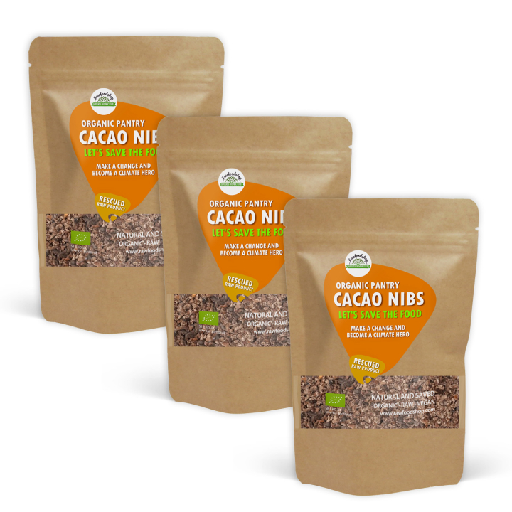 Kakaonibs RAW EKO 1kg x 3 paket i gruppen Råvaror & Dryck / Bakning / Kakaoprodukter hos Rawfoodshop Scandinavia AB (SFRKAK1000751E-SET3)