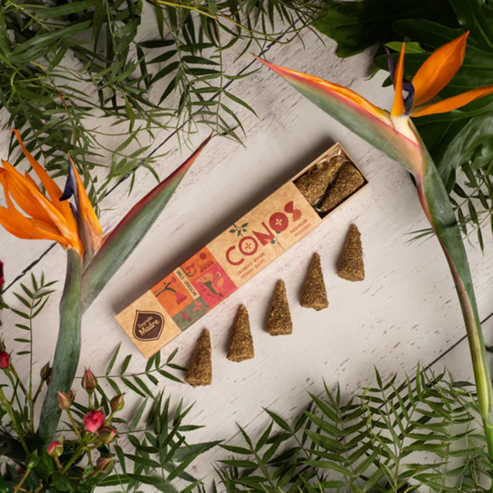 Rökelsekoner Ringblomma & Rosmarin 8st i gruppen Hem & Själ / Stämning & doft / Rökelse hos Rawfoodshop Scandinavia AB (SKU-520)