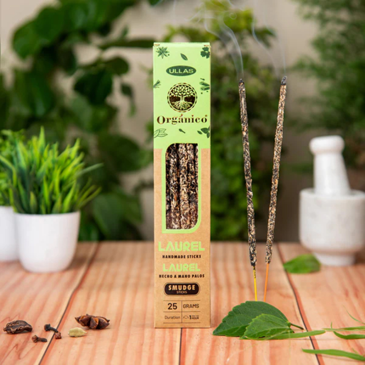 Lagerblad Rökelsepinnar Organico i gruppen Hem & Själ / Stämning & doft / Rökelse hos Rawfoodshop Scandinavia AB (SKU-833)