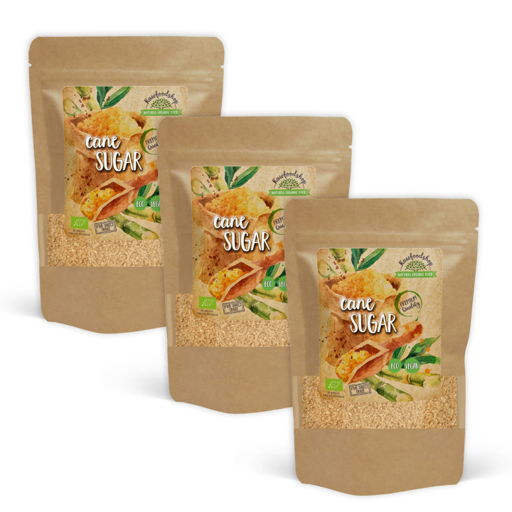 Råsocker EKO 500g x 3 paket i gruppen Råvaror & Dryck / Bakning / Sötning hos Rawfoodshop Scandinavia AB (SOT2-SET3)