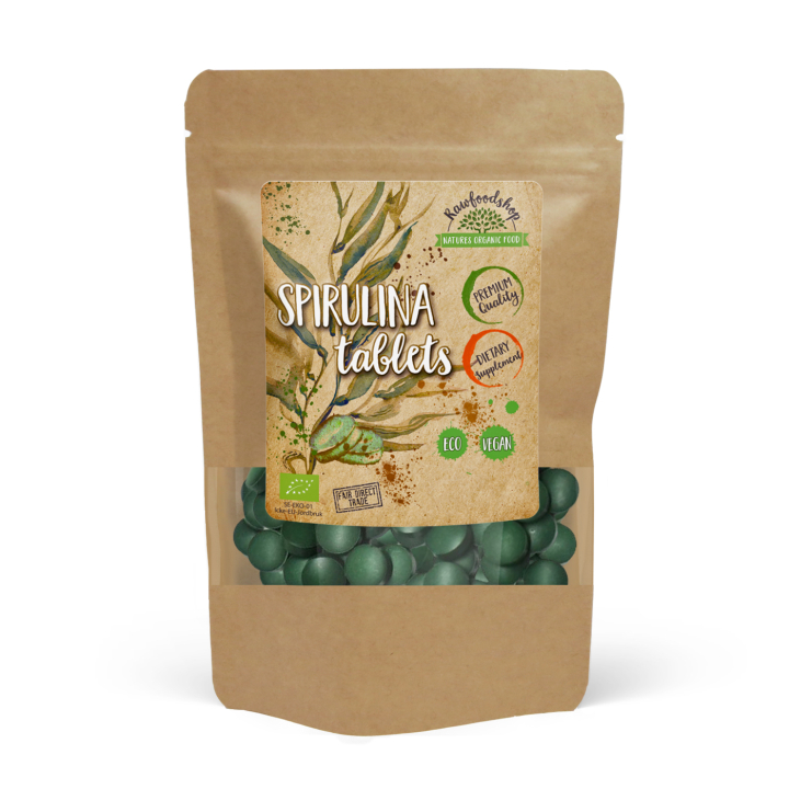 Spirulina Tabletter EKO 125g i gruppen Hälsa / Örter, Alger & Svampar / Spirulina hos Rawfoodshop Scandinavia AB (SPT10)