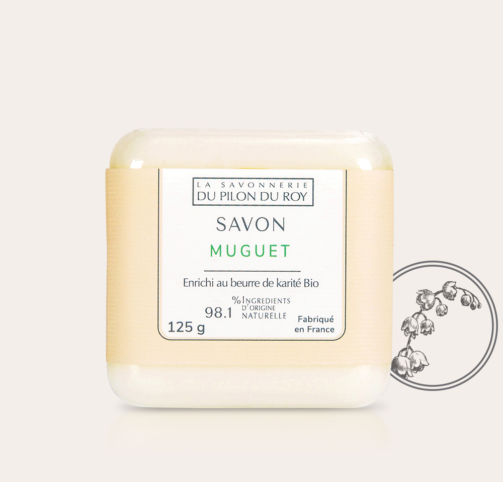 Tvål Muguet Liljekonvalj 125g i gruppen Kroppsvård / Färdiga produkter / Tvål hos Rawfoodshop Scandinavia AB (SV125MUG)