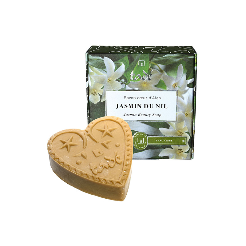 Tvål Aleppo Hjärta Jasmine 150g i gruppen Hud & Kropp / Kropp / Handtvål hos Rawfoodshop Scandinavia AB (TADSOLID7880)