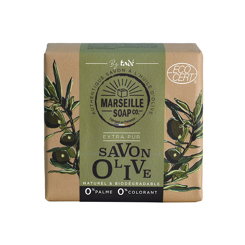 Fast Marseille Tvål 100g Olive i gruppen Kroppsvård / Färdiga produkter / Tvål hos Rawfoodshop Scandinavia AB (TADSOLIDM2266)