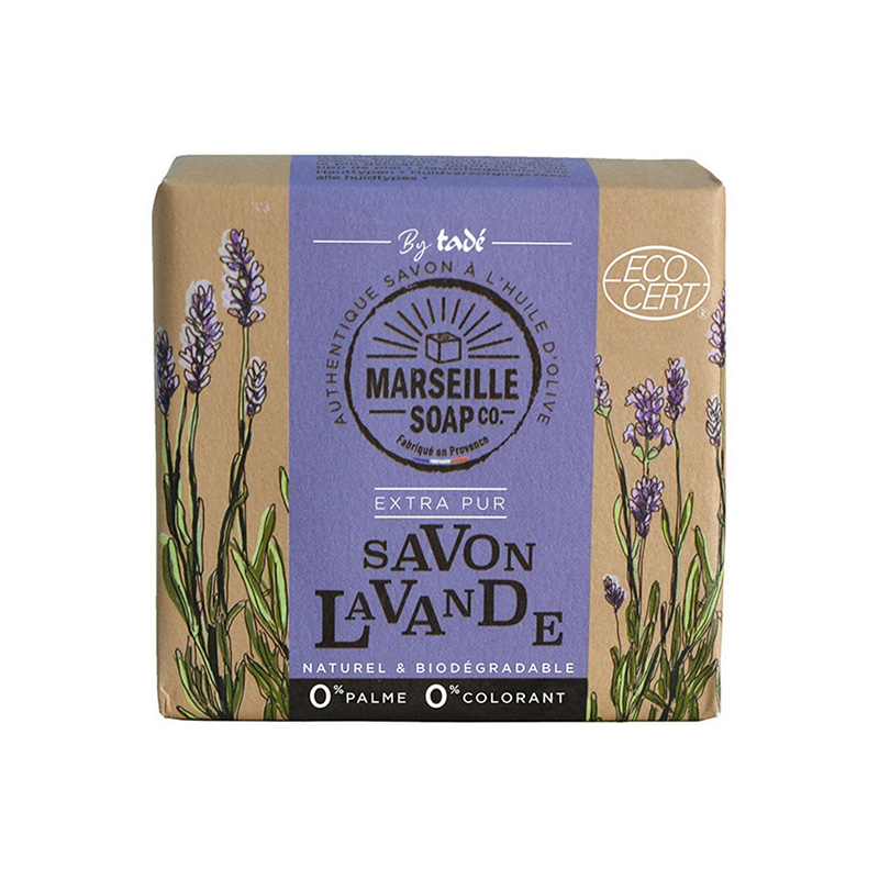Fast Marseille Tvål 100g Lavender i gruppen Hud & Kropp / Kropp / Handtvål hos Rawfoodshop Scandinavia AB (TADSOLIDM2327)