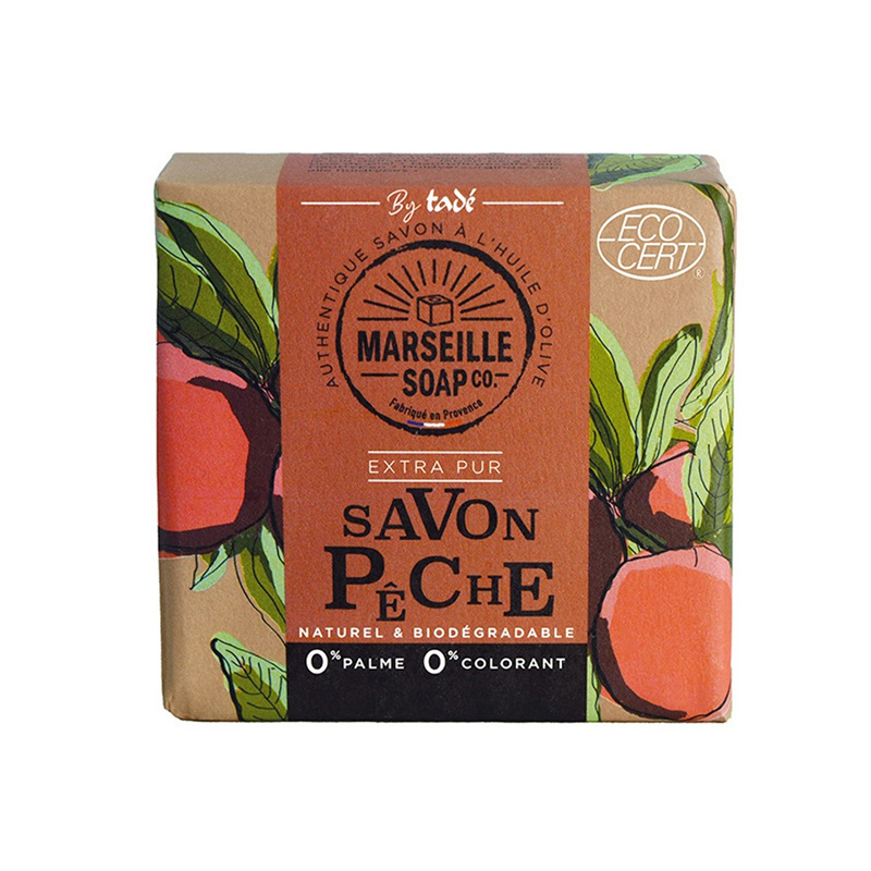 Fast Marseille Tvål 100g Peach i gruppen Hud & Kropp / Kropp / Handtvål hos Rawfoodshop Scandinavia AB (TADSOLIDM2440)