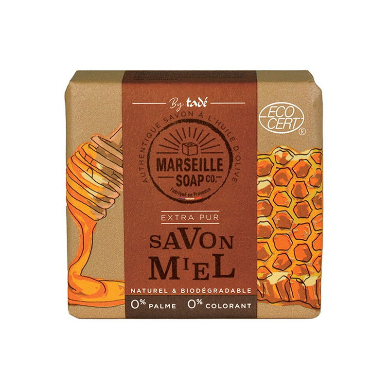 Fast Marseille Tvål 100g Honey i gruppen Kroppsvård / Färdiga produkter / Tvål hos Rawfoodshop Scandinavia AB (TADSOLIDM4901)