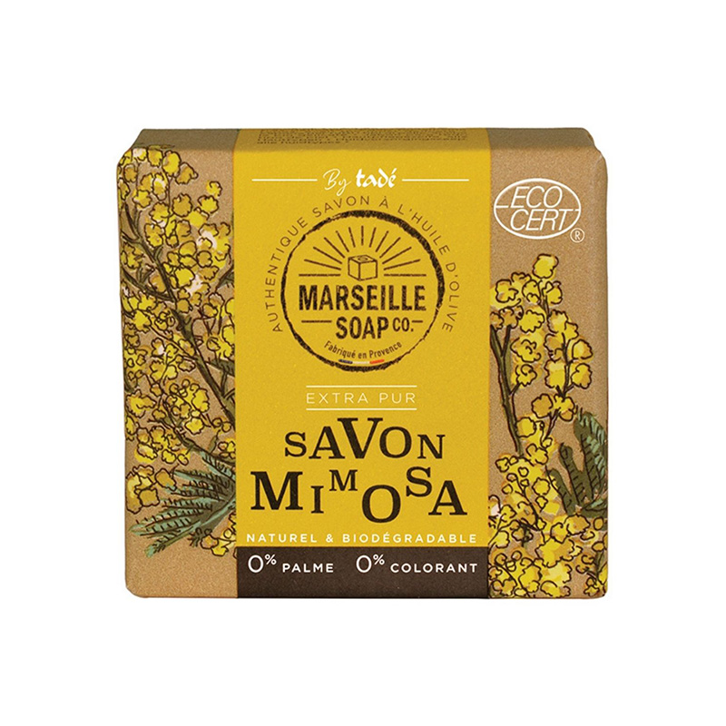 Fast Marseille Tvål 100g Mimosa i gruppen Kroppsvård / Färdiga produkter / Tvål hos Rawfoodshop Scandinavia AB (TADSOLIDM4963)