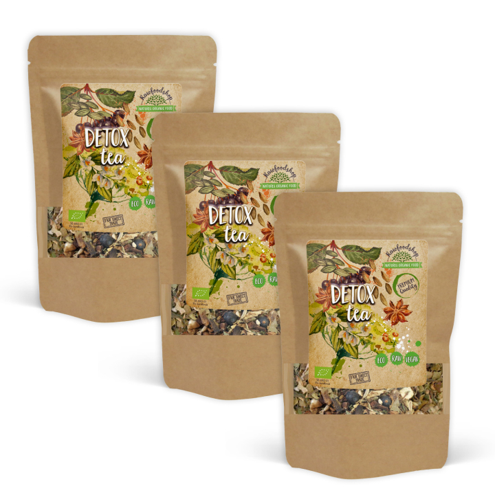 Detox Te EKO 50g x 3 paket i gruppen Råvaror & Dryck / Drycker / Teer hos Rawfoodshop Scandinavia AB (TE02-SET3)