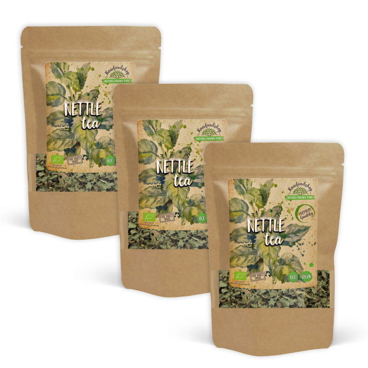 Brännässel Te EKO 50g x 3 paket i gruppen Råvaror & Dryck / Drycker / Teer hos Rawfoodshop Scandinavia AB (TE04-SET3)