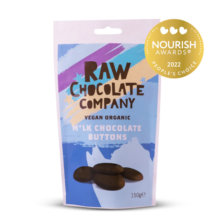 Milk Chocolate Buttons EKO 150g i gruppen Råvaror & Dryck / Godis & Choklad / Choklad & Bars hos Rawfoodshop Scandinavia AB (THE4644)