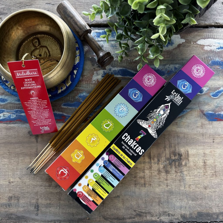 Tribal Soul Rökelse 7 Chakras i gruppen Hem & Själ / Stämning & doft / Rökelse hos Rawfoodshop Scandinavia AB (TRIBALSI-13)
