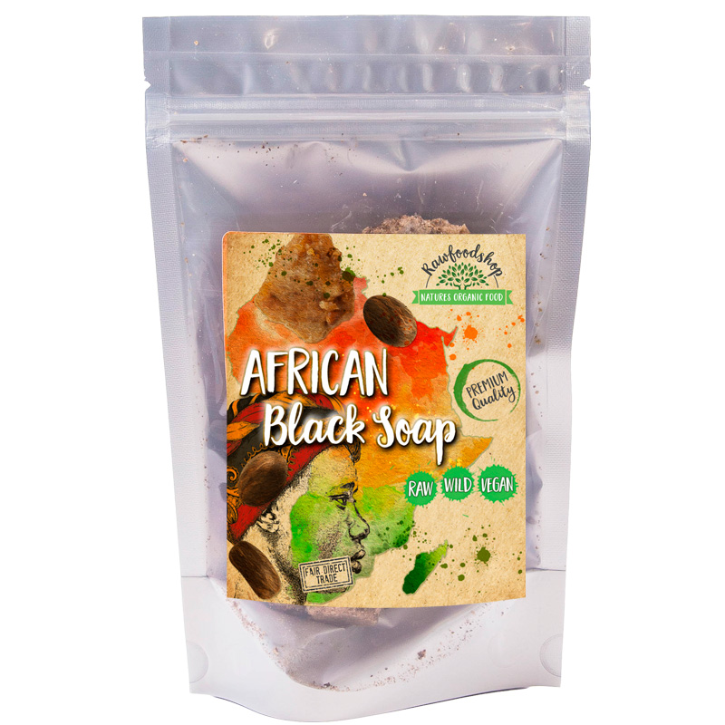 African Black Soap i bitar 100g i gruppen Kroppsvård / DIY Råvaror / Vax & Tvålmassa hos Rawfoodshop Scandinavia AB (UN3082)