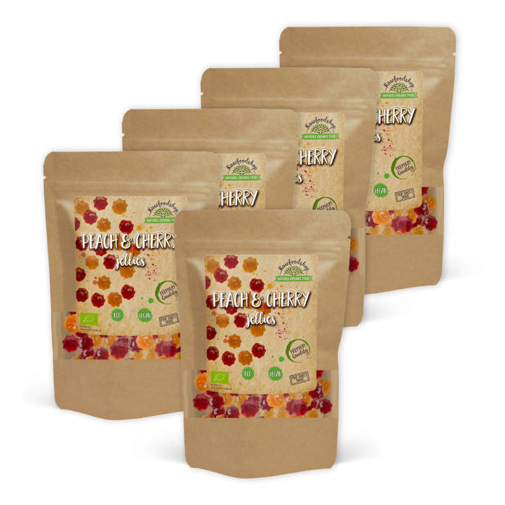 Persika & Körsbär Fruktgodis EKO 100g x 5 paket i gruppen Råvaror & Dryck / Godis & Choklad / Godis hos Rawfoodshop Scandinavia AB (UOSOLEIL5100-SET5)