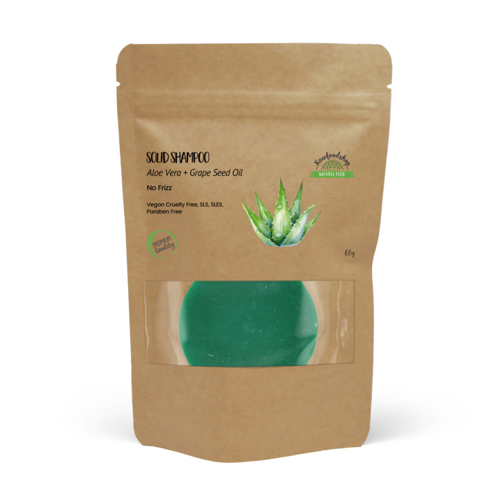 Fast Schampo Aloe Vera 60g i gruppen Hud & Kropp / Hår / Schampo & Balsam hos Rawfoodshop Scandinavia AB (UWHSS02)