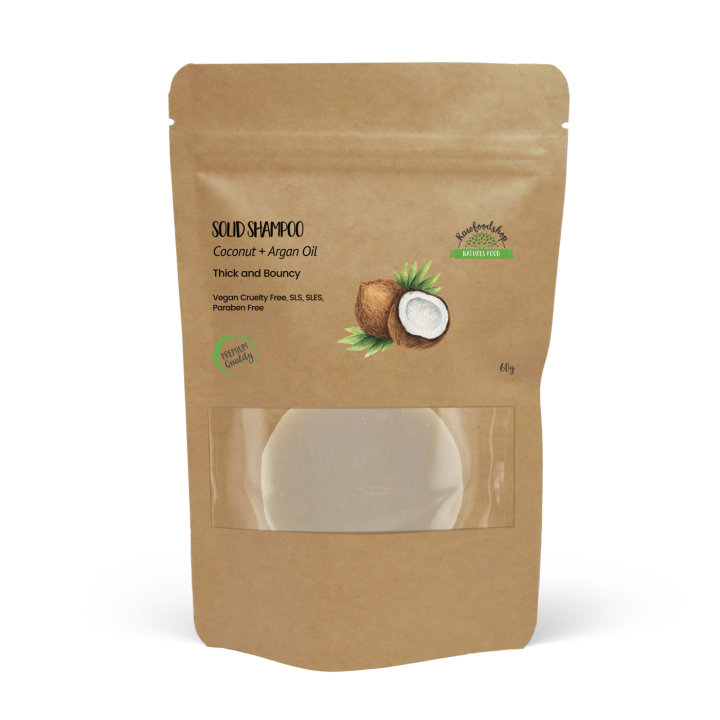 Fast Schampo Kokos 60g i gruppen Hud & Kropp / Hår / Schampo & Balsam hos Rawfoodshop Scandinavia AB (UWHSS03)