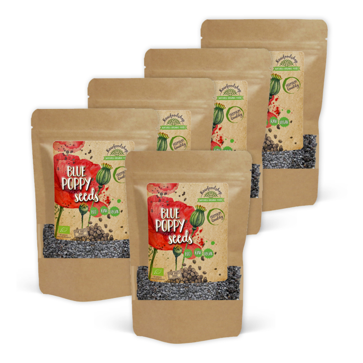 Vallmofrön Blå EKO 100g x 5 paket i gruppen Råvaror & Dryck / Hälsokost / Frön hos Rawfoodshop Scandinavia AB (VAL100-SET5)
