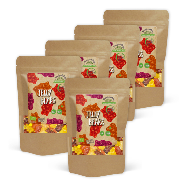 Godis Björnar EKO 100g x 5 paket i gruppen Råvaror & Dryck / Godis & Choklad / Godis hos Rawfoodshop Scandinavia AB (VEGGOD01-SET5)