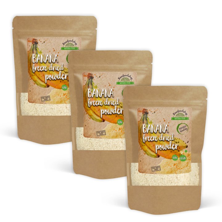 Bananpulver Frystorkat 125g x 3 paket i gruppen Råvaror & Dryck / Frukt & Bär / Banan hos Rawfoodshop Scandinavia AB (VILDPULFBAN-SET3)