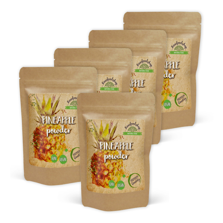 Ananaspulver 125g x 5 paket i gruppen Råvaror & Dryck / Frukt & Bär hos Rawfoodshop Scandinavia AB (VITANANANASPULV-SET5)