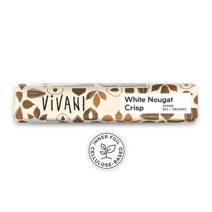 Vivani - Vit Rismjölks Nougat 35g i gruppen Råvaror & Dryck / Godis & Choklad / Choklad & Bars hos Rawfoodshop Scandinavia AB (VIV54378599)