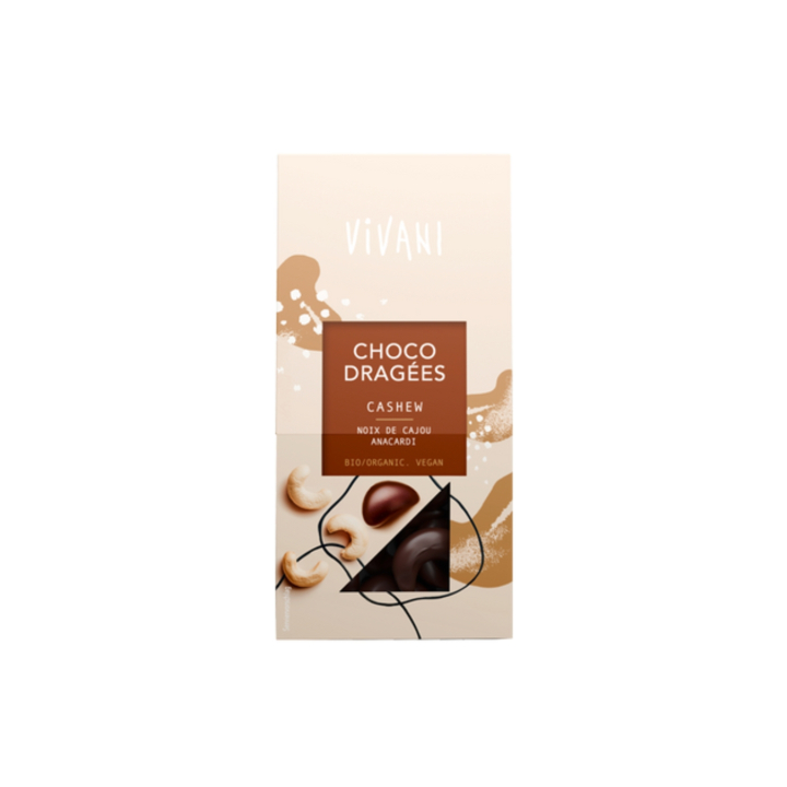 Cashewnötter med Mörk Choklad EKO 75g i gruppen Råvaror & Dryck / Godis & Choklad / Choklad & Bars hos Rawfoodshop Scandinavia AB (VIVDRAGEES)