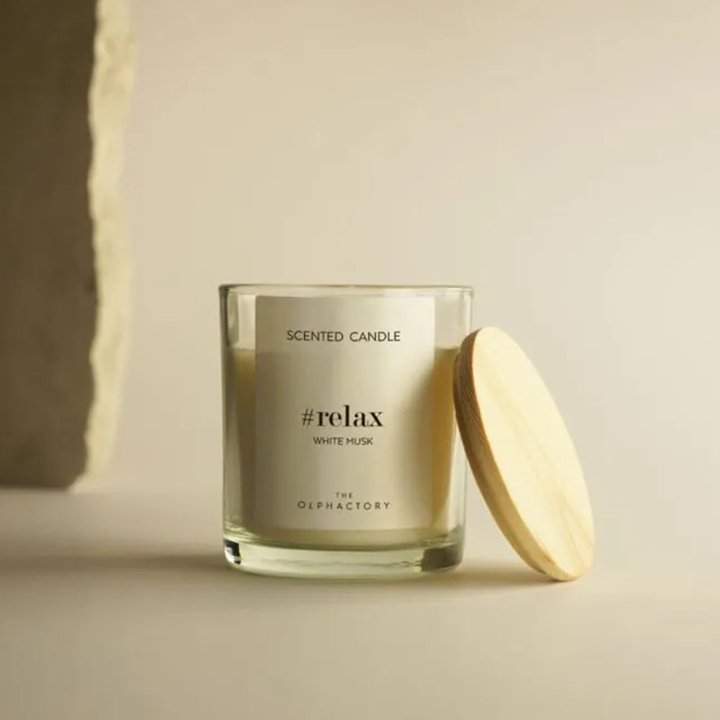 Doftljus White Musk 200g i gruppen Hem & Själ / Stämning & doft / Doftljus hos Rawfoodshop Scandinavia AB (VV402MBTO)