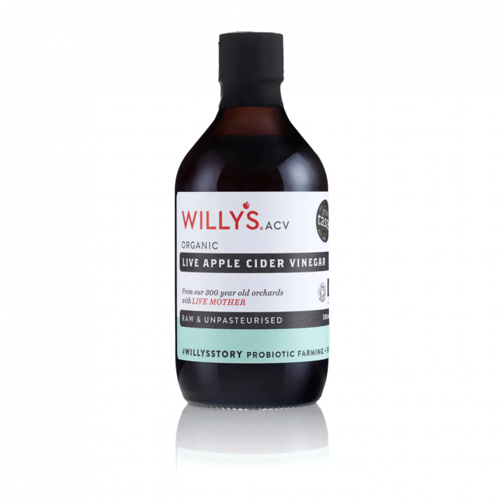 Willy's Organic Live Apple Cider Vinegar 500 ml i gruppen Råvaror & Dryck / Skafferiet / Smaksättning / Vinäger hos Rawfoodshop Scandinavia AB (WILL001)