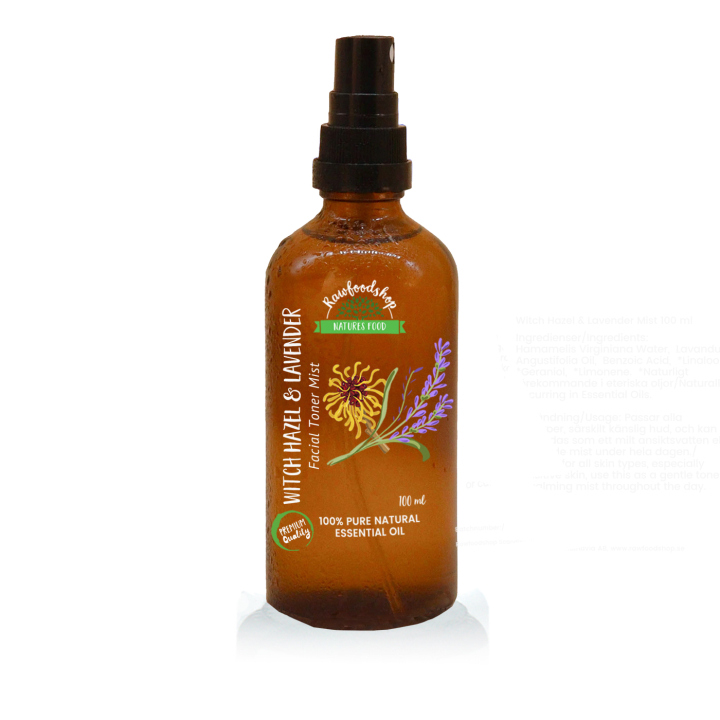 Face Mist Witch Hazel & Lavender 100ml i gruppen Hud & Kropp / Ansikte / Ansiktsvatten hos Rawfoodshop Scandinavia AB (WSPUL-02)