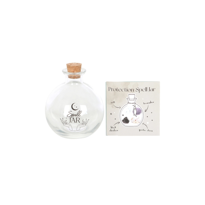 Glas Magic Spell Jar med Recepthäfte 10 cm i gruppen Hem & Själ / Harmonisk livsstil / Self Care hos Rawfoodshop Scandinavia AB (WT-65323)