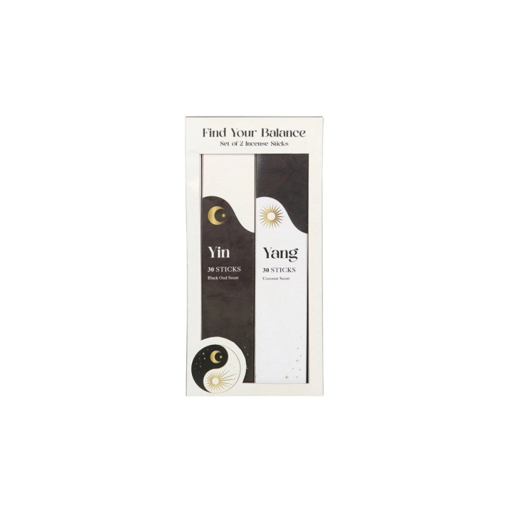 Rökelsepinnar Presentkit Yin Yang Svart Oud & Kokosolja i gruppen Hem & Själ / Stämning & doft / Rökelse hos Rawfoodshop Scandinavia AB (YY-04925)