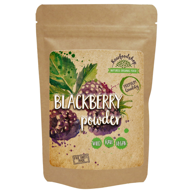 Björnbärspulver Frystorkat Vild 100g i gruppen Råvaror & Dryck / Frukt & Bär / Fruktpulver hos Rawfoodshop Scandinavia AB (ZFN0262-100)