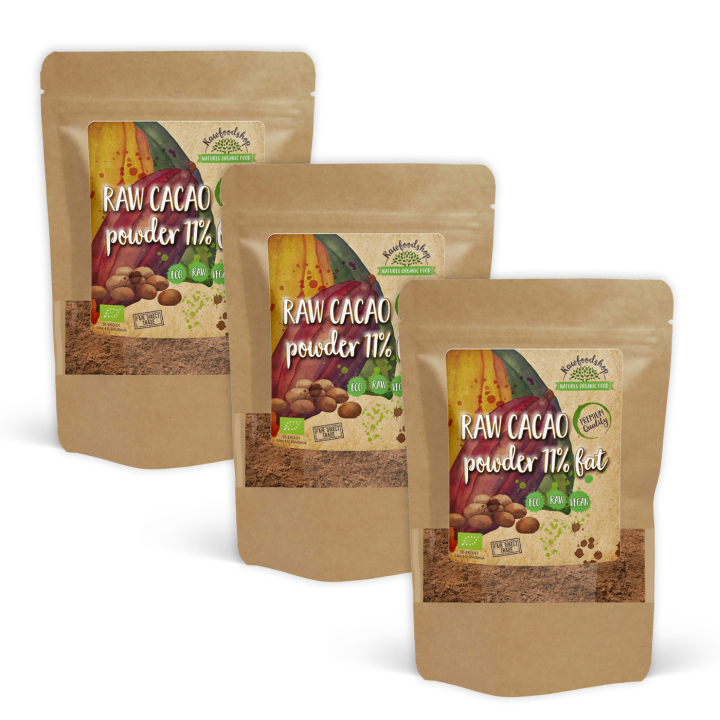 Kakaopulver 11% RAW EKO 1kg x 3 paket i gruppen Råvaror & Dryck / Bakning / Kakaoprodukter hos Rawfoodshop Scandinavia AB (ZFN02648-SET3)