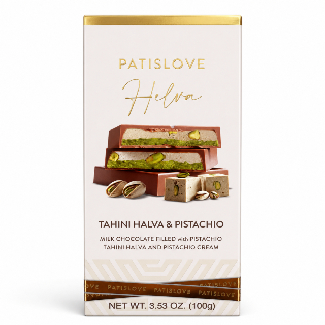 Choklad Tahini Halva & Pistage 100g