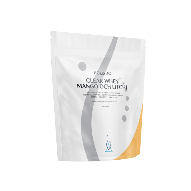 Holistic Clear Whey vassleproteinisolat mango och litchi 500g