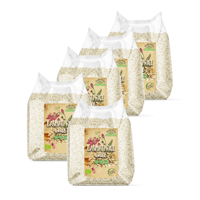 Basmatiris Vitt EKO 1kg x 5 paket