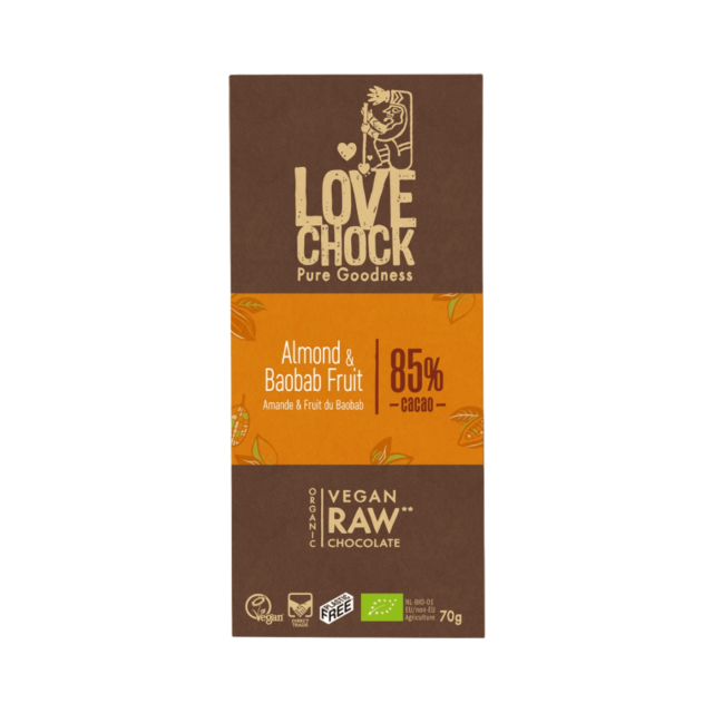 Choklad Mandel & Baobab 85% EKO 70g