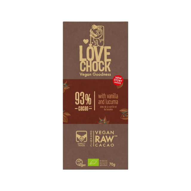 Choklad Vanilj & Lucuma 93% EKO 70g