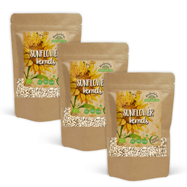 Solroskärnor EKO 1kg x 3 paket