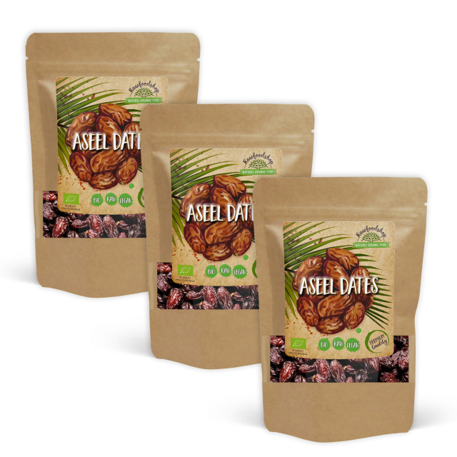 Aseel Dadlar urkärnade EKO 500g x 3 paket