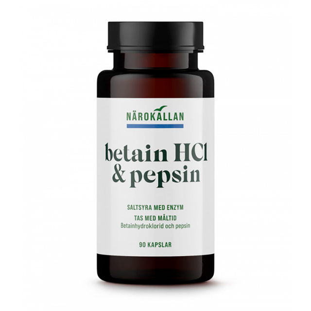 Betain HCL & Pepsin 90 kapslar