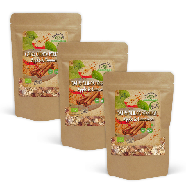Havre & Quinoagröt med Äpple och Kanel EKO 500g x 3 paket
