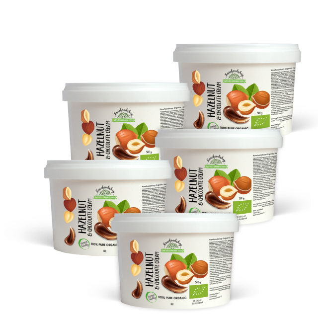 Hasselnöt och Choklad Kräm EKO 500g x 5 paket