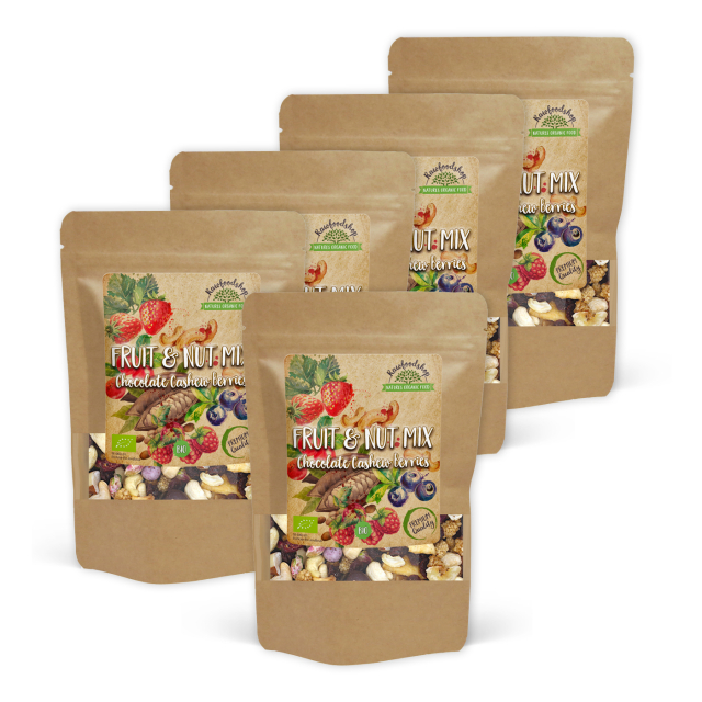 Frukt- & Nötmix Choklad Cashew Skogsbär EKO 500g x 5 paket