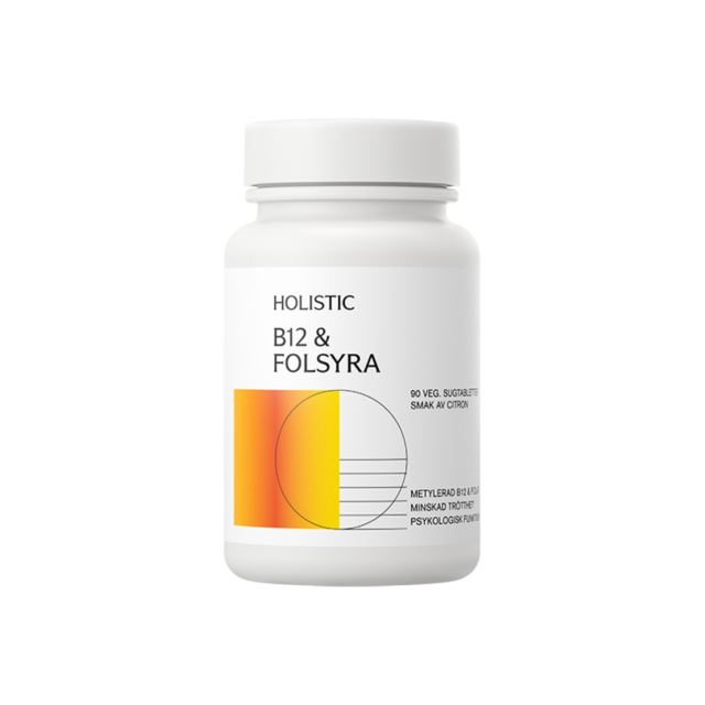 Holistic B12 & Folsyra 90 sugtabletter