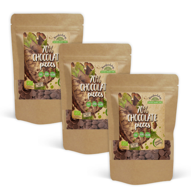 Chokladknappar från Peru 70% EKO 100g x 3 paket
