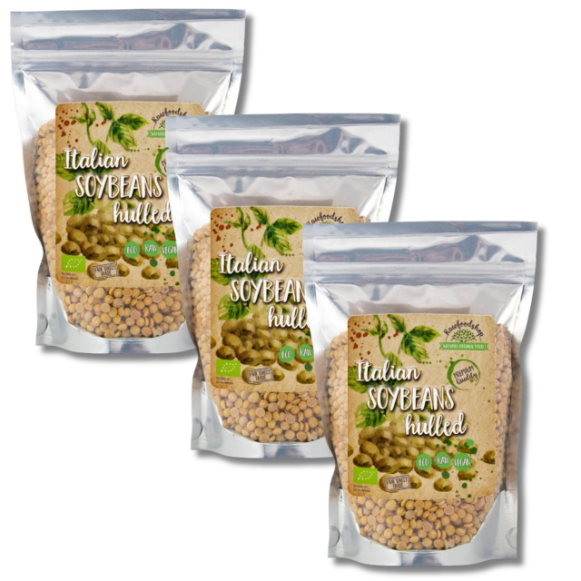 Sojabönor skalade EKO 1kg x 3 paket