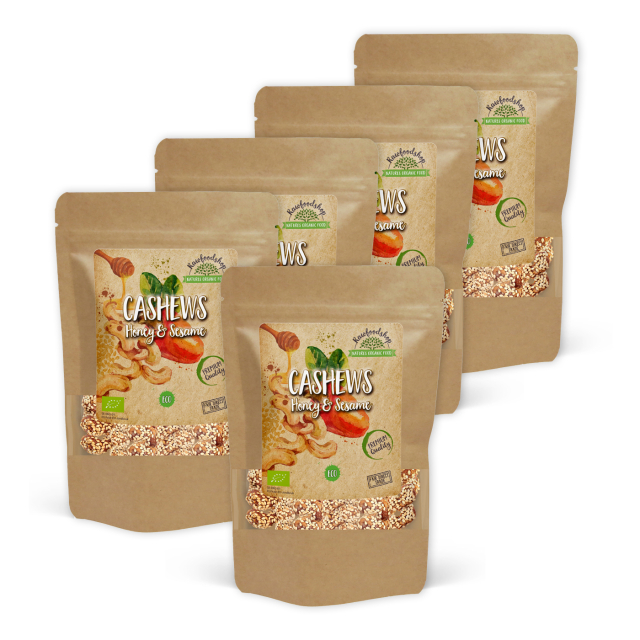 Cashewnötter Honung & Sesam EKO 200g x 5 paket