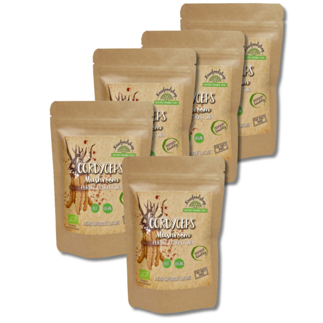 Cordyceps Extract EKO 400mg 60 kapslar x 5 paket