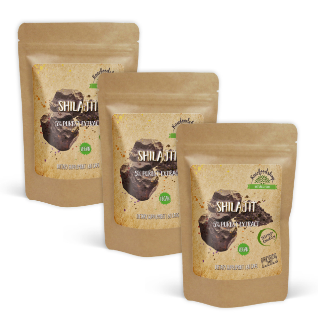 Shilajit Extract 500mg 60 kapslar x 3 paket